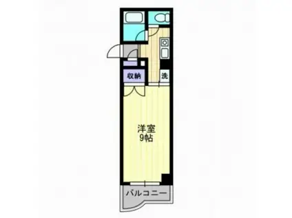 グランツ西古松I(1K/4階)の間取り写真