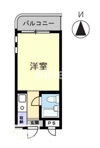 アルファ二番町(1K/3階)の間取り写真