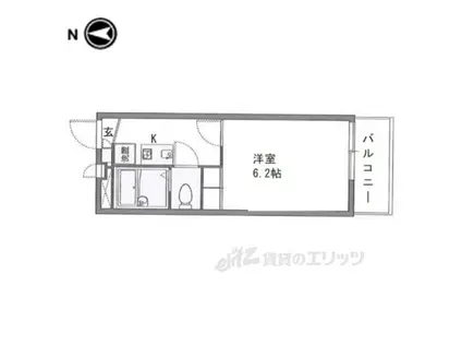 レオパレスエルヴェールⅡ(1K/3階)の間取り写真