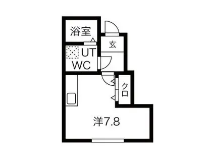 LE MEILLEUR馬場町(ワンルーム/1階)の間取り写真