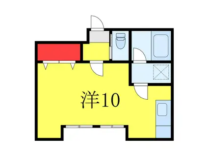 プリムローズ原山II(ワンルーム/2階)の間取り写真