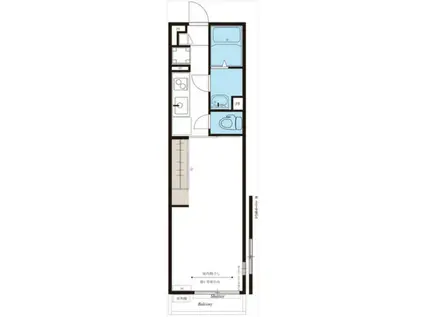 リブリ・グランレーヴ(1K/1階)の間取り写真