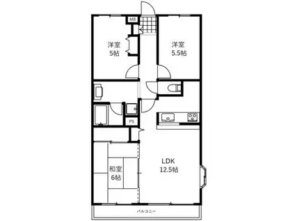PARK TERRACE 浦和(3LDK/4階)の間取り写真