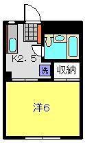 コートビレッジ(1K/1階)の間取り写真