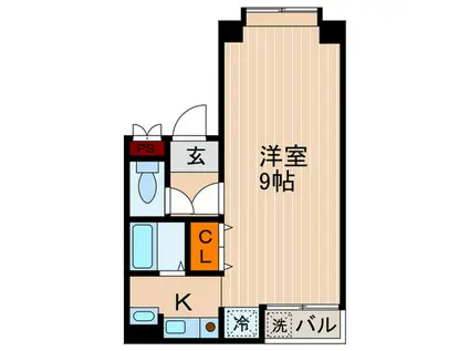 パインヴィレッヂ(1K/3階)の間取り写真