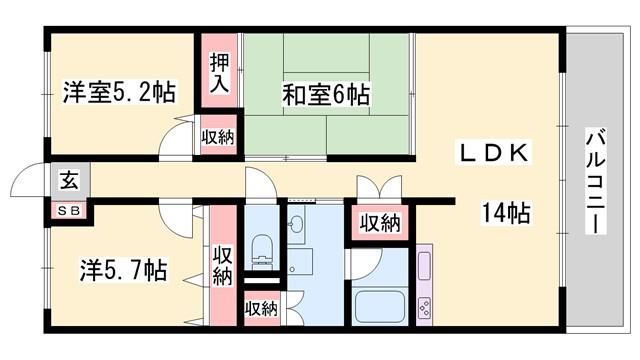 シルトクレーテ青山(3LDK/4階)の間取り写真