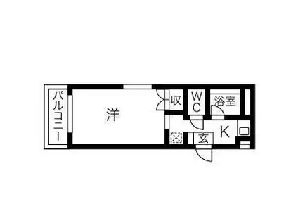 アヴェニュー高畑(1K/3階)の間取り写真