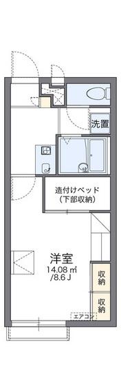 レオパレス乙多見 末広(1K/2階)の間取り写真