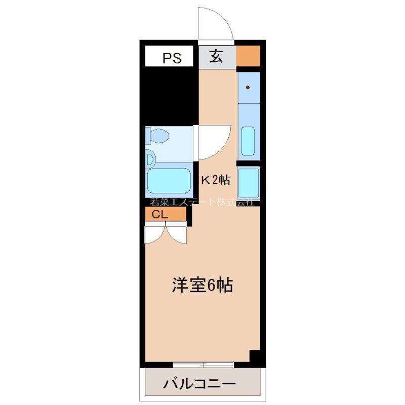 クリーンハイツ(ワンルーム/5階)の間取り写真