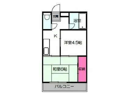 フロンティア放出(2K/1階)の間取り写真