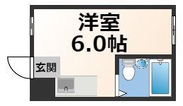 シャルムコトブキ(ワンルーム/4階)の間取り写真