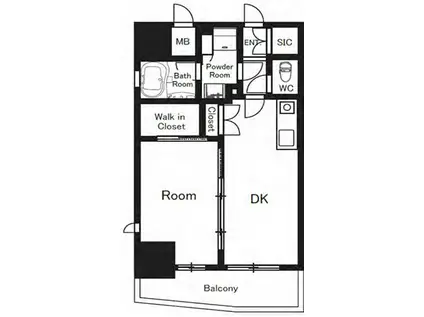 エステムコート神戸元町IIリザーヴ(1DK/13階)の間取り写真