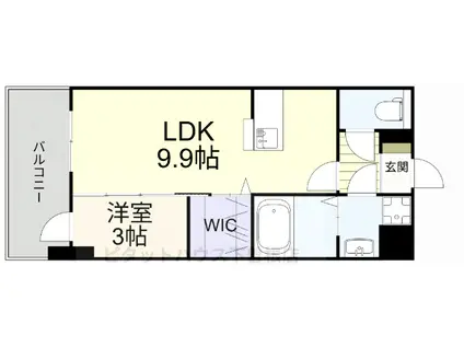 シエラ北方(1LDK/5階)の間取り写真