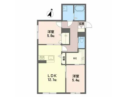 NOCE堂形(2LDK/1階)の間取り写真