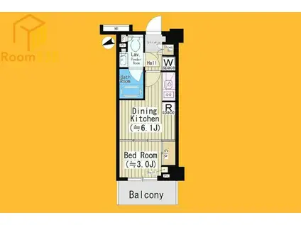 パークアクシス落合東中野(1DK/3階)の間取り写真