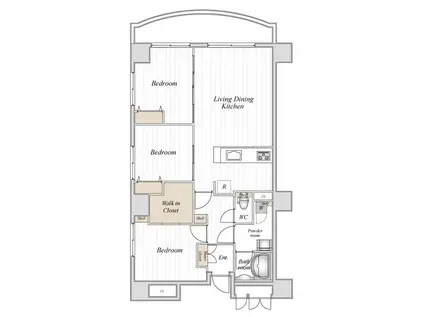 コロネード春日(3LDK/4階)の間取り写真