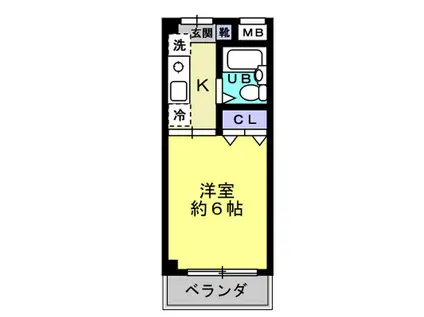 スプリングス日吉(ワンルーム/3階)の間取り写真