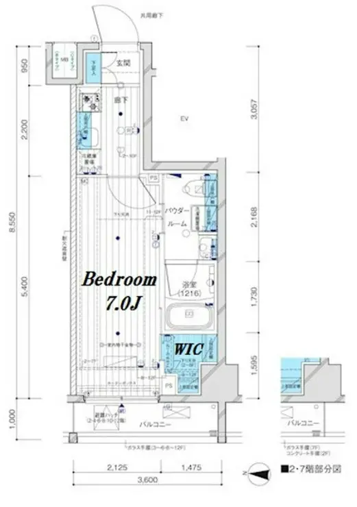メインステージ三ノ輪WEST 6階階 間取り