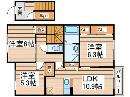 エポック・タヤマ(3LDK/2階)の間取り写真