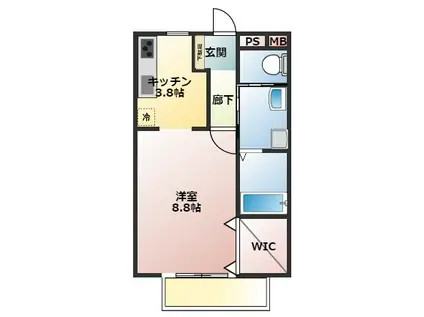 NATURA LUCE(1K/1階)の間取り写真