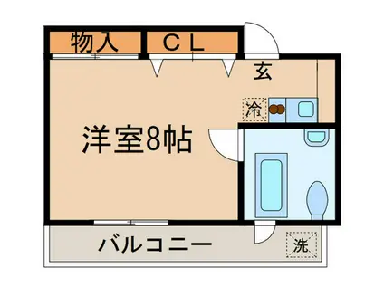 シャイン元住吉(ワンルーム/2階)の間取り写真