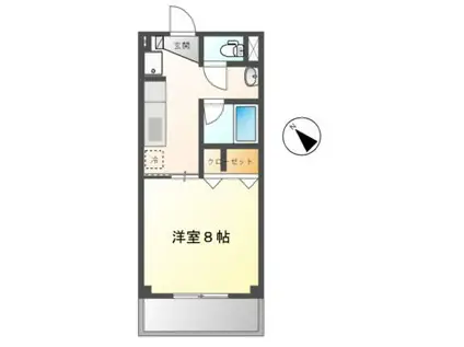 RUBRA(1K/1階)の間取り写真