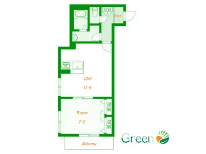 CIERO AZUL 東海岸(1LDK/3階)の間取り写真