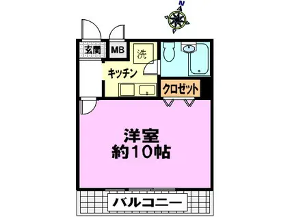 コラボK-II(1K/5階)の間取り写真