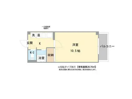 スバルハイツ(1K/3階)の間取り写真