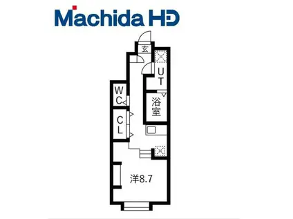 あんしん西宿(1K/1階)の間取り写真