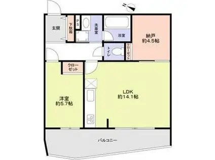 THE TAKASUNA KULTURCE(1SLDK/2階)の間取り写真