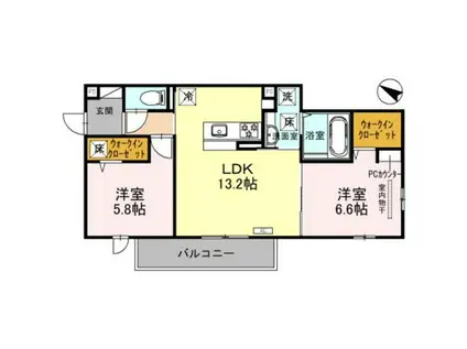 RAFFINATO金剛(2LDK/3階)の間取り写真