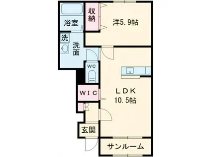 E-クローバー(1LDK/1階)の間取り写真