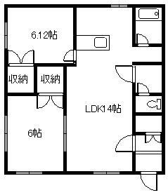 グレース大森(2LDK/2階)の間取り写真