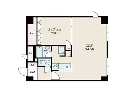 シャトーブラン59(1LDK/6階)の間取り写真
