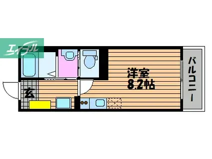 学南町マンション(ワンルーム/1階)の間取り写真