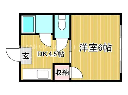 森江マンション(1DK/1階)の間取り写真