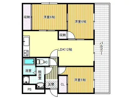 ADD TO(3LDK/3階)の間取り写真