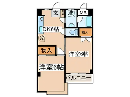 市橋ビル(2DK/3階)の間取り写真