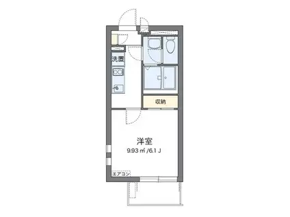 領家セブン(1K/2階)の間取り写真