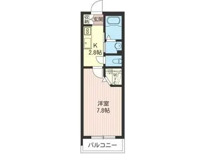 ミュリエ(1K/1階)の間取り写真