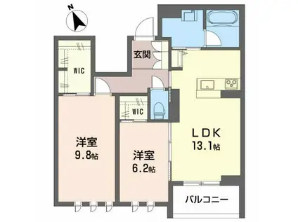 シャーメゾンGM(2LDK/3階)の間取り写真