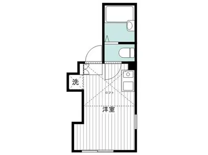 プライムテラス藤が丘(ワンルーム/1階)の間取り写真