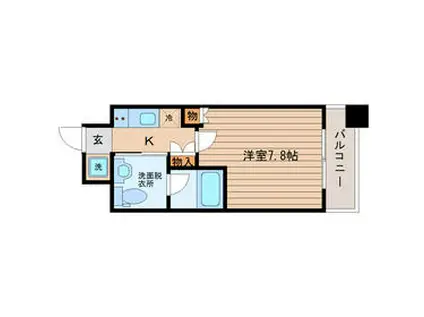 レジデンス片平(1K/4階)の間取り写真