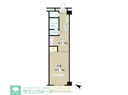 カナリーテラス志村坂上(1DK/2階)の間取り写真