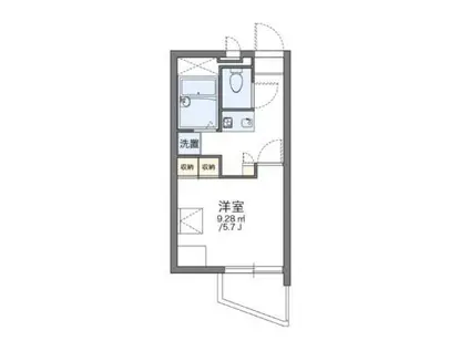 レオパレスオーキッドII(1K/2階)の間取り写真