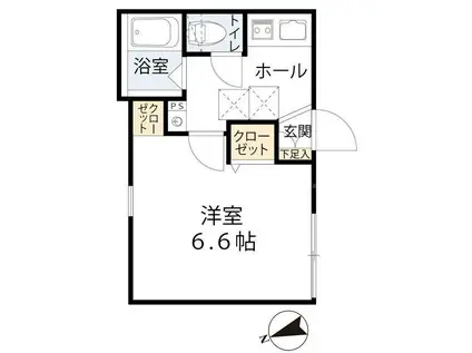 R STAGE(1K/3階)の間取り写真