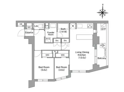 コンフォリア・リヴ永福町(2LDK/3階)の間取り写真