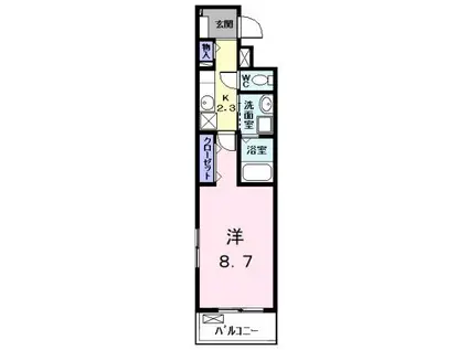 エクセルシオールII(1K/3階)の間取り写真