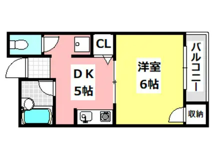 エルドラード箕面II(1DK/1階)の間取り写真